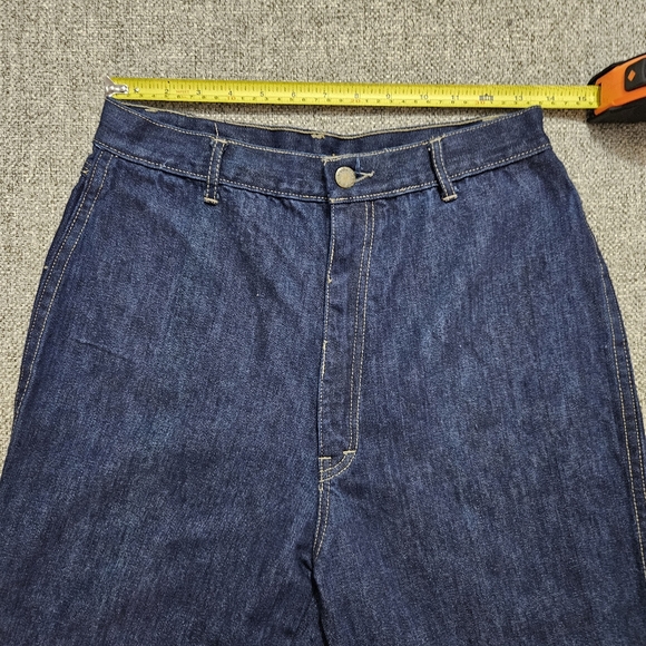 Vintage Pentimento Jeans 70’s Wide Leg Dark Wash Jeans Tan Stitching Sz 13 EUC - Picture 8 of 14